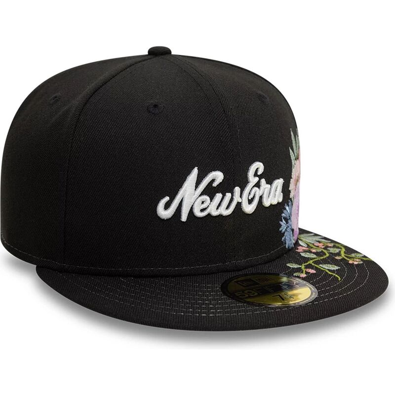 kepure-plokscia-juoda-priglundanti-59fifty-floral-emb-new-era