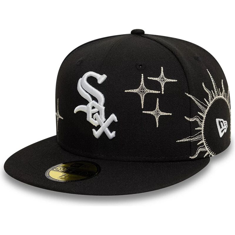 kepure-plokscia-juoda-priglundantis-59fifty-zodiac-chicago-white-sox-mlb-new-era