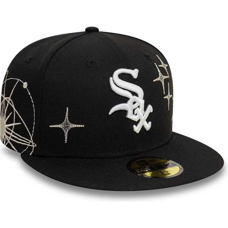 kepure-plokscia-juoda-priglundantis-59fifty-zodiac-chicago-white-sox-mlb-new-era
