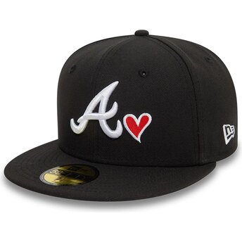 Kepurė plokščia juoda priglundantis 59FIFTY Heart Icon Atlanta Braves MLB New Era