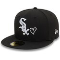 czarna-dopasowana-czapka-z-daszkiem-59fifty-heart-icon-chicago-white-sox-mlb-new-era