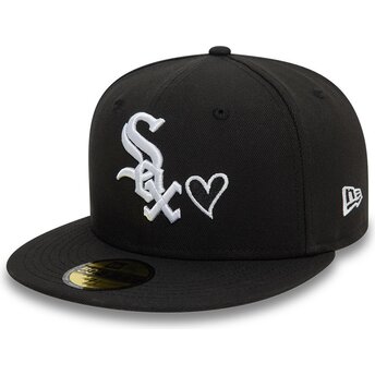 Cap plokščia black ajustada 59FIFTY Heart Icon Chicago White Sox MLB New Era