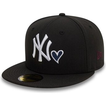 Cap plokščia black ajustada 59FIFTY Heart Icon New York Yankees MLB New Era