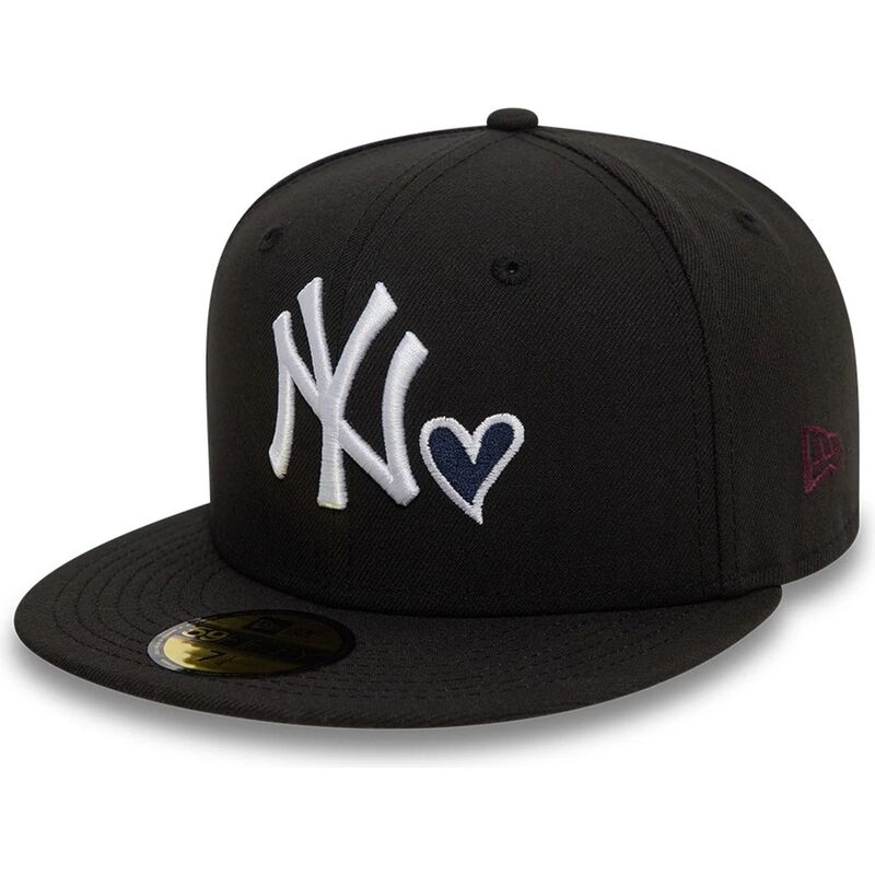 kepure-plokscia-juoda-priglundantis-59fifty-heart-icon-new-york-yankees-mlb-new-era