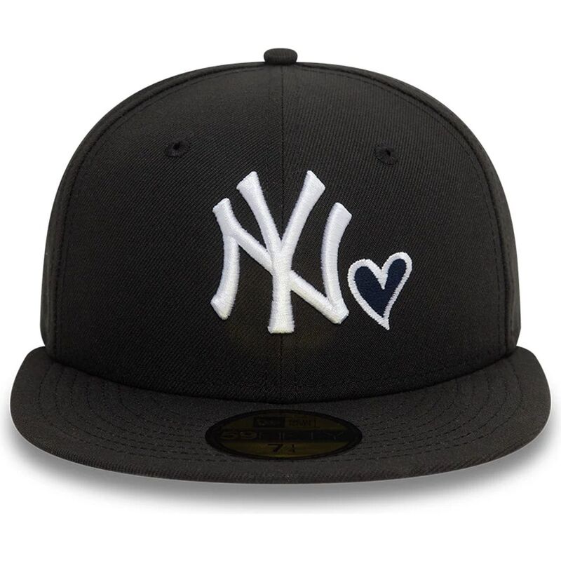 kepure-plokscia-juoda-priglundantis-59fifty-heart-icon-new-york-yankees-mlb-new-era