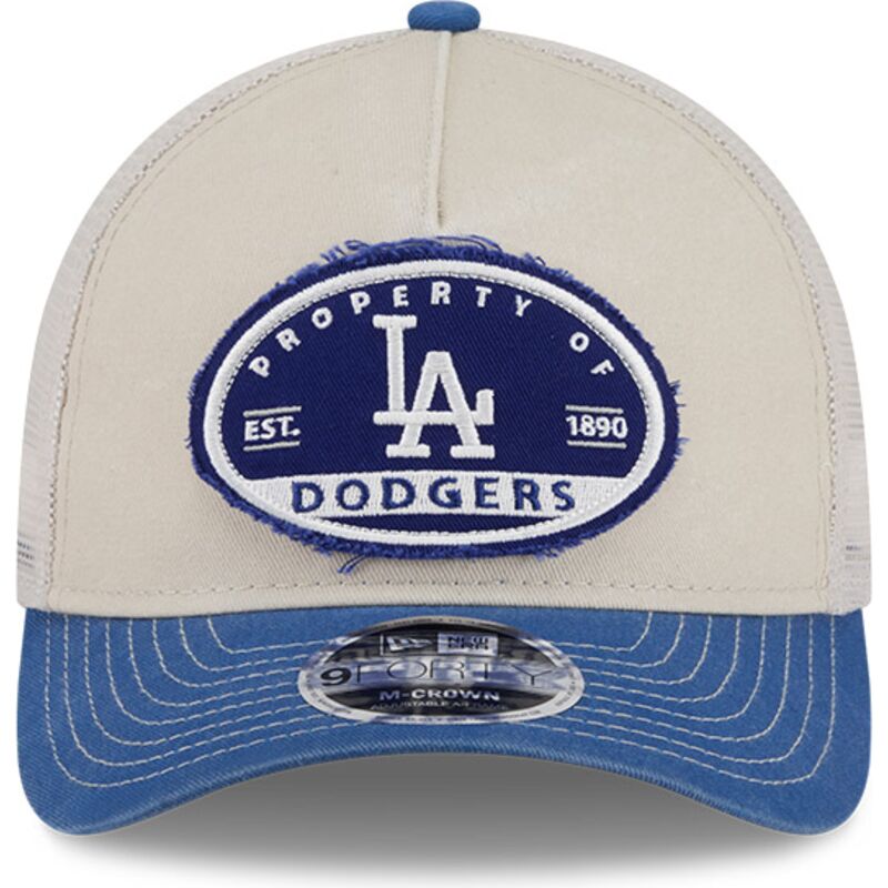kepure-islenkta-ivairiaspalvis-snapback-9forty-m-crown-a-frame-fray-los-angeles-dodgers-mlb-new-era
