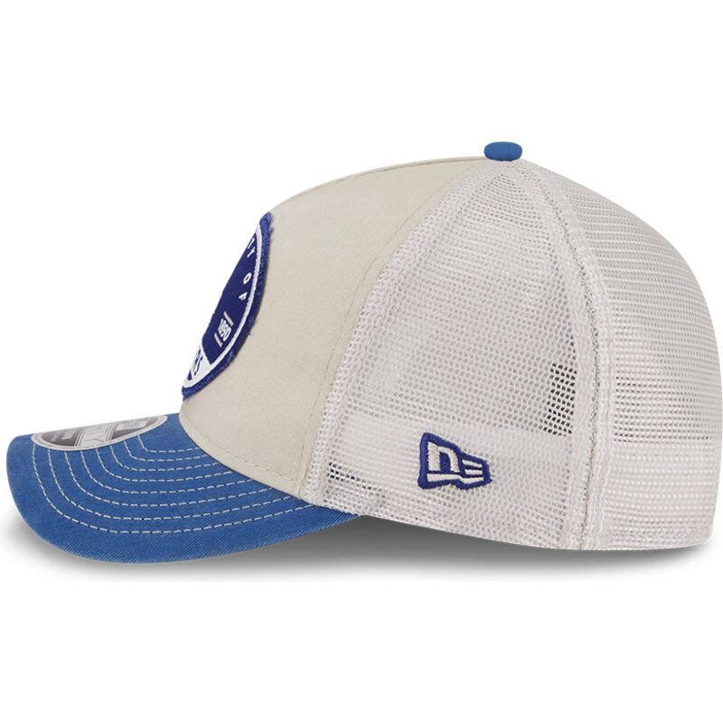 kepure-islenkta-ivairiaspalvis-snapback-9forty-m-crown-a-frame-fray-los-angeles-dodgers-mlb-new-era