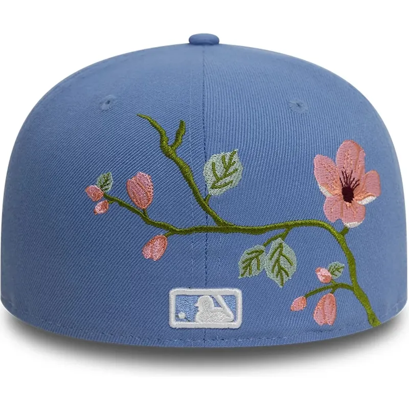 kepure-plokscia-melyna-priglundantis-59fifty-floral-los-angeles-dodgers-mlb-new-era