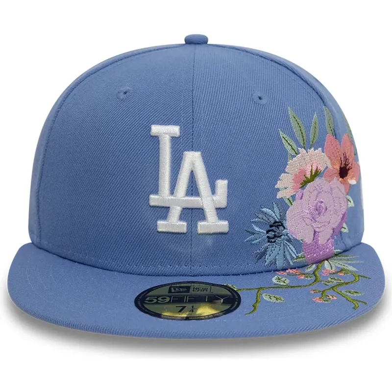 kepure-plokscia-melyna-priglundantis-59fifty-floral-los-angeles-dodgers-mlb-new-era