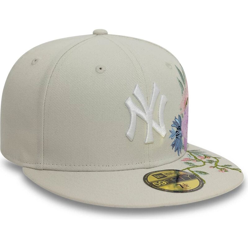 czapka-plaska-bezowa-dopasowana-59fifty-floral-new-york-yankees-mlb-new-era