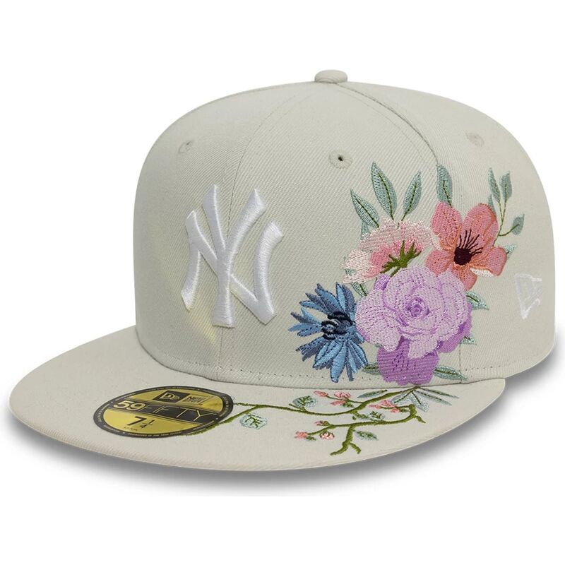 czapka-plaska-bezowa-dopasowana-59fifty-floral-new-york-yankees-mlb-new-era