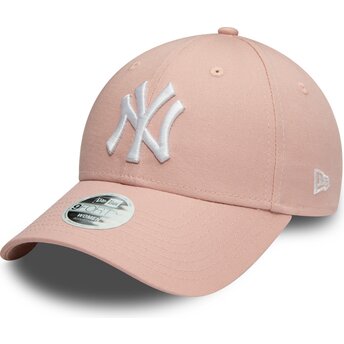 Cap išlenkta pink adjustable strap 9FORTY Colour Essential New York Yankees MLB New Era