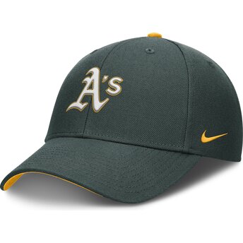 Nike Curved Brim Youth Dri-Fit Club Structured Oakland Athletics MLB Green Adjustable Cap