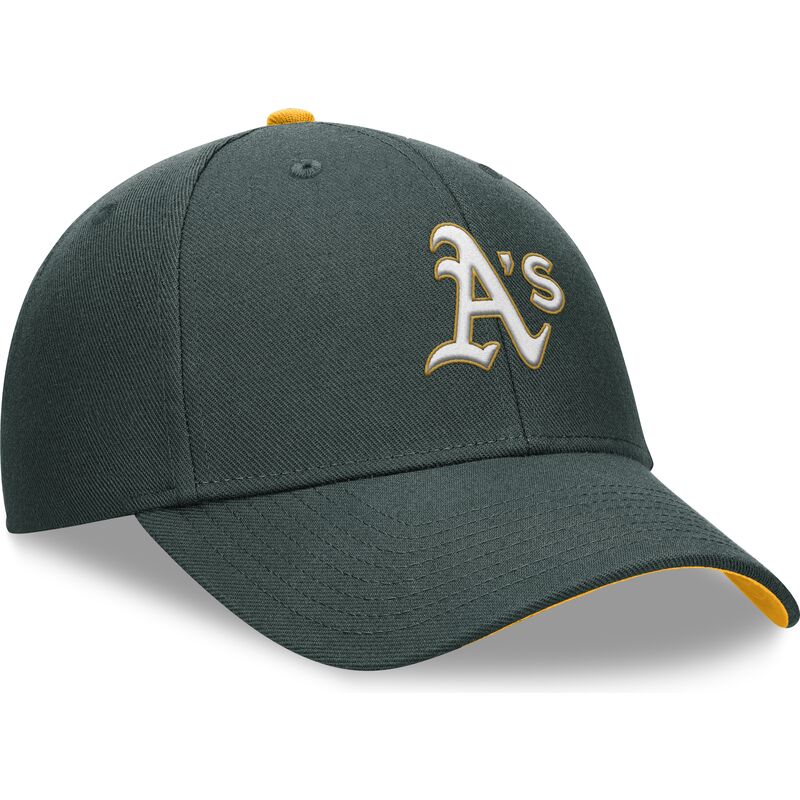 cap-islenkta-green-adjustable-strap-vaikams-dri-fit-club-structured-oakland-athletics-mlb-nike
