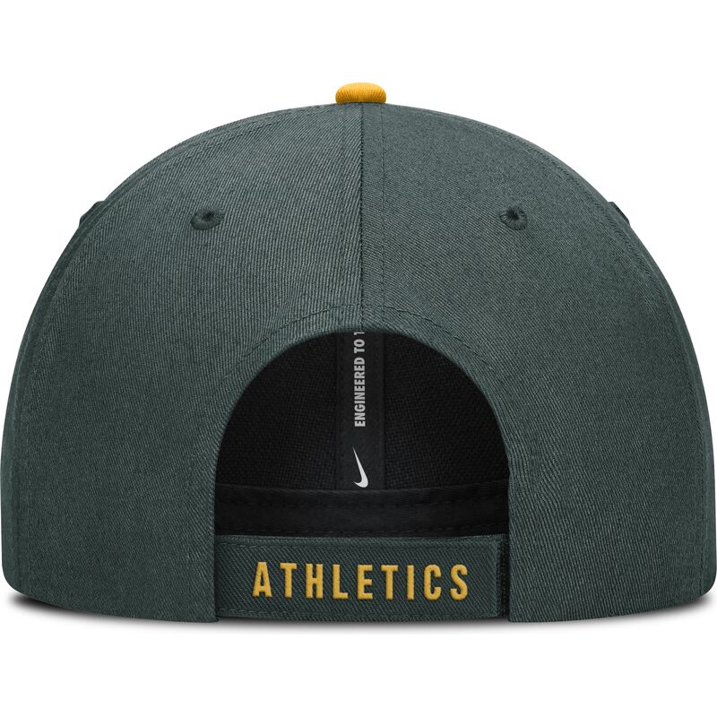 cap-islenkta-green-adjustable-strap-vaikams-dri-fit-club-structured-oakland-athletics-mlb-nike