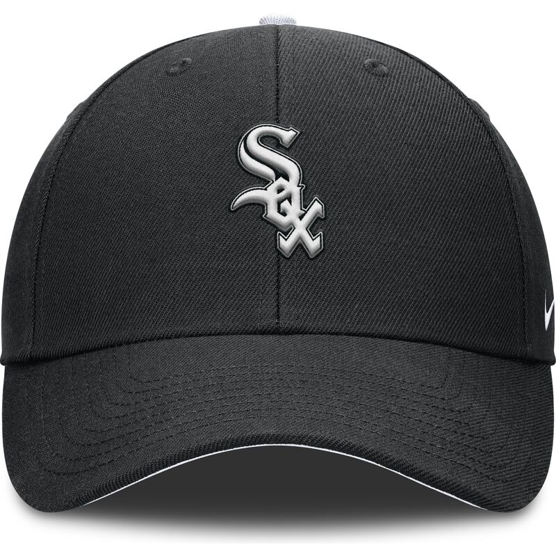 kepure-islenkta-juoda-reguliuojama-juostele-vaikams-dri-fit-club-structured-chicago-white-sox-mlb-nike