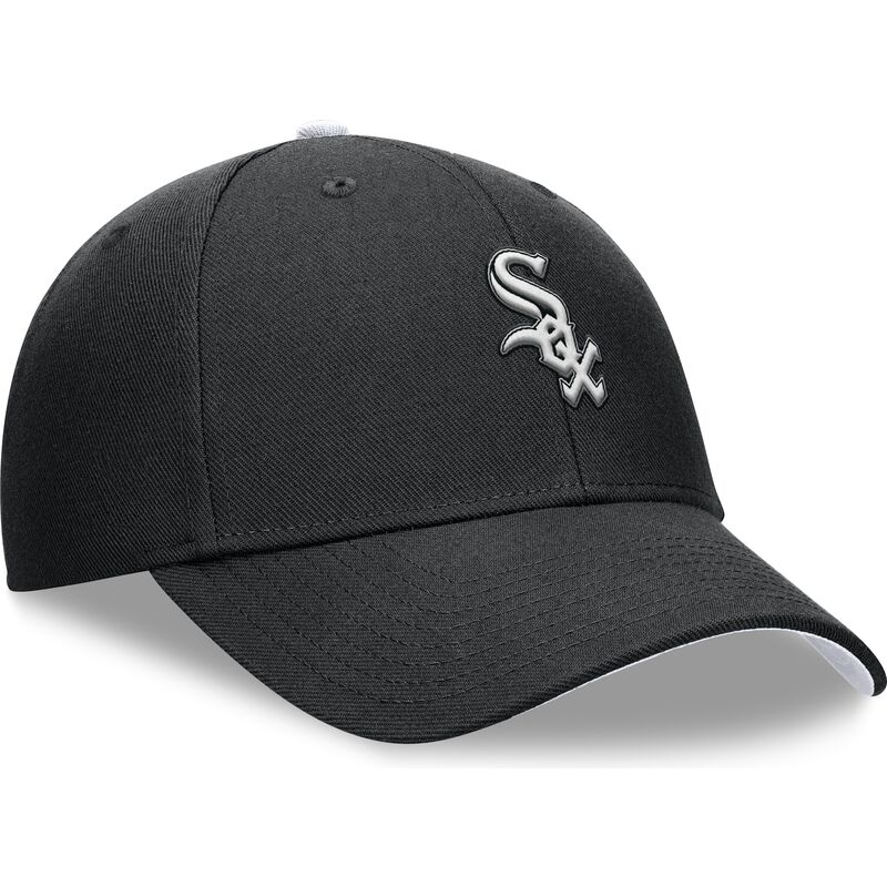 czapka-z-daszkiem-czarna-regulowana-dla-dziecka-dri-fit-club-structured-chicago-white-sox-mlb-nike