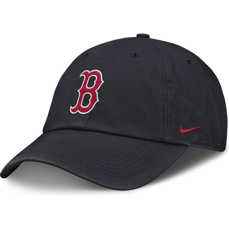 cap-islenkta-navy-blue-adjustable-strap-vaikams-club-unstructured-organic-cotton-boston-red-sox-mlb-nike