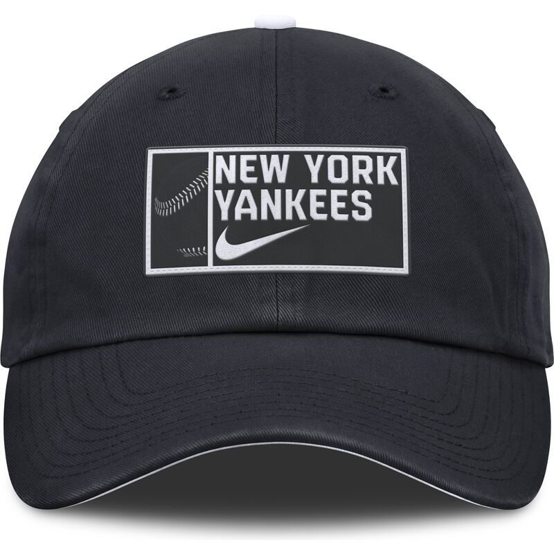 kepure-islenkta-tamsiai-melyna-reguliuojama-juostele-primetime-club-unstructured-organic-cotton-new-york-yankees-mlb-nike