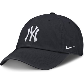 Granatowa zakrzywiona czapka regulowana dla chłopca Club Unstructured Organic Cotton New York Yankees MLB od Nike