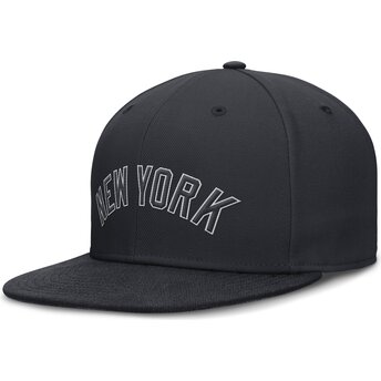 Granatowa dopasowana czapka z płaskim daszkiem Dri-Fit True Structured Round Bill New York Yankees MLB od Nike