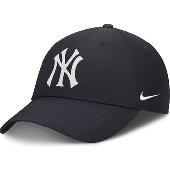 Nike Curved Brim Club Structured UV Poly Ripstop New York Yankees MLB Navy Blue Adjustable Cap