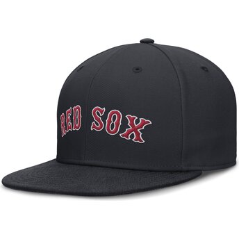 Cap plokščia navy blue ajustada Dri-Fit True Structured Round Bill Boston Red Sox MLB Nike