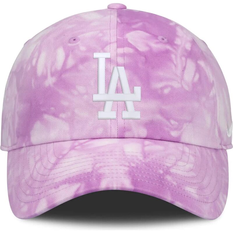 kepure-islenkta-violetine-reguliuojama-juostele-mothers-day-club-unstructured-organic-cotton-los-angeles-dodgers-mlb-nike