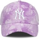 kepure-islenkta-violetine-reguliuojama-juostele-mothers-day-club-unstructured-organic-cotton-new-york-yankees-mlb-nike