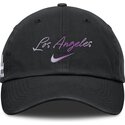 kepure-islenkta-juoda-reguliuojama-juostele-mothers-day-club-unstructured-organic-cotton-los-angeles-dodgers-mlb-nike
