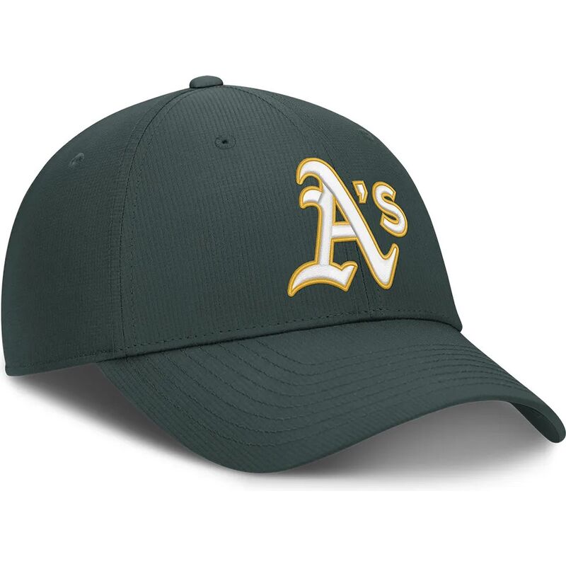 zielona-regulowana-czapka-z-daszkiem-club-structured-uv-poly-ripstop-oakland-athletics-mlb-nike