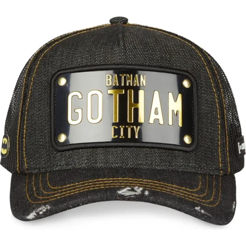 capslab-gotham-city-plate-batman-dc6-batp1-dc-comics-black-trucker-hat