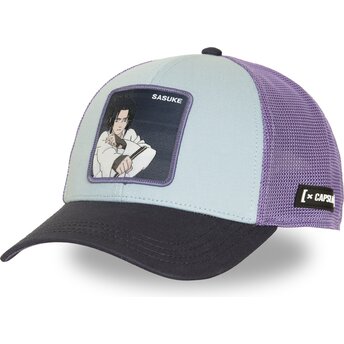 Czapka trucker niebieska i fioletowa wielokolorowa Sasuke Uchiha NS6 SASB Naruto od Capslab