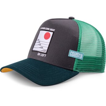 Kepurė išlenkta žalia snapback Go Left HFT Coastal