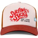 kepure-islenkta-ruda-snapback-surfing-sucks-coastal