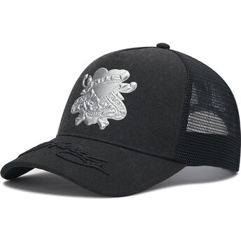 Kepurė išlenkta juoda snapback Love Kills Slowly Washed Ed Hardy