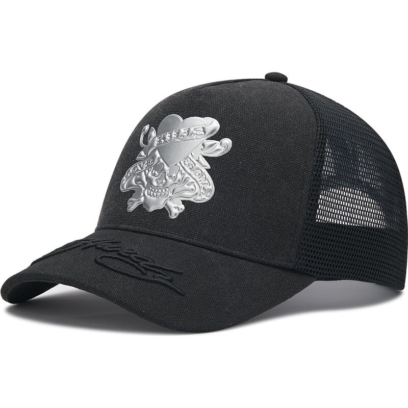 kepure-islenkta-juoda-snapback-love-kills-slowly-washed-ed-hardy