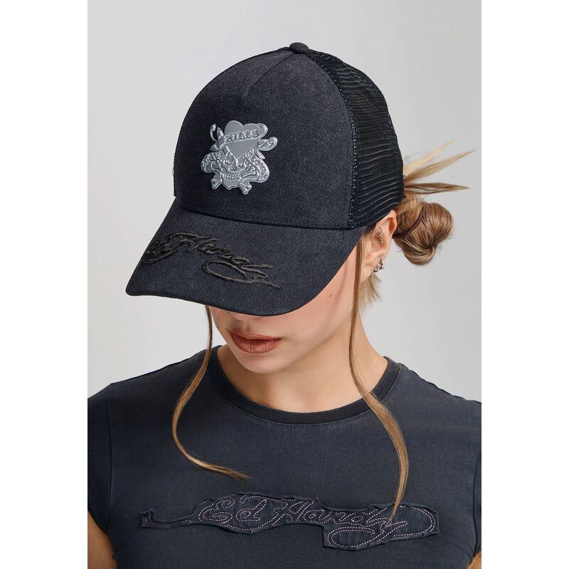 kepure-islenkta-juoda-snapback-love-kills-slowly-washed-ed-hardy