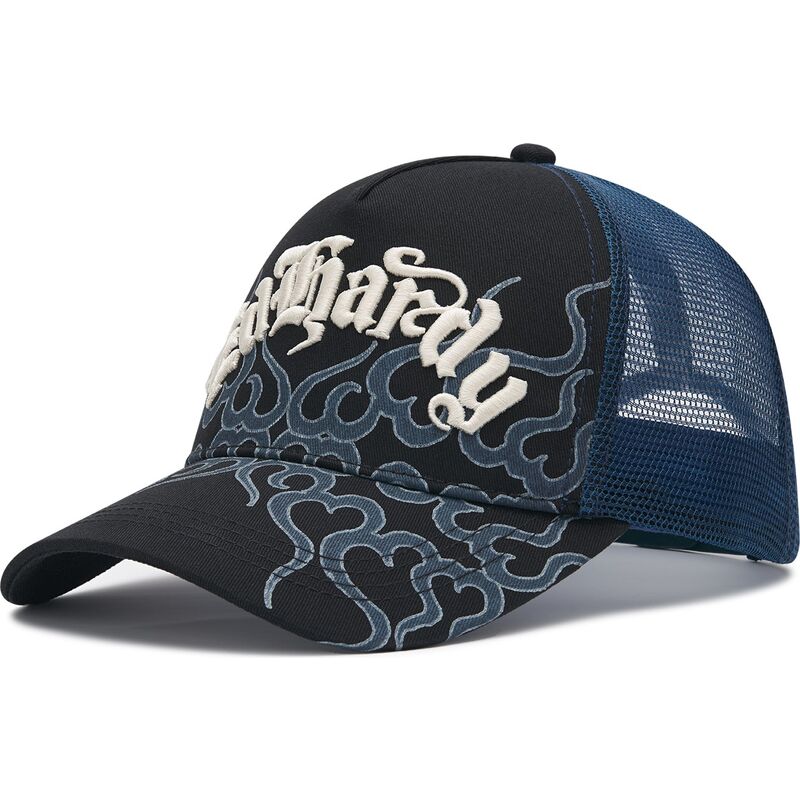kepure-islenkta-juoda-snapback-flaming-ed-hardy