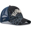 kepure-islenkta-juoda-snapback-flaming-ed-hardy