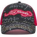 kepure-islenkta-juoda-snapback-don-denim-ed-hardy
