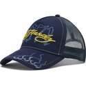 kepure-islenkta-tamsiai-melyna-snapback-1971-ed-hardy