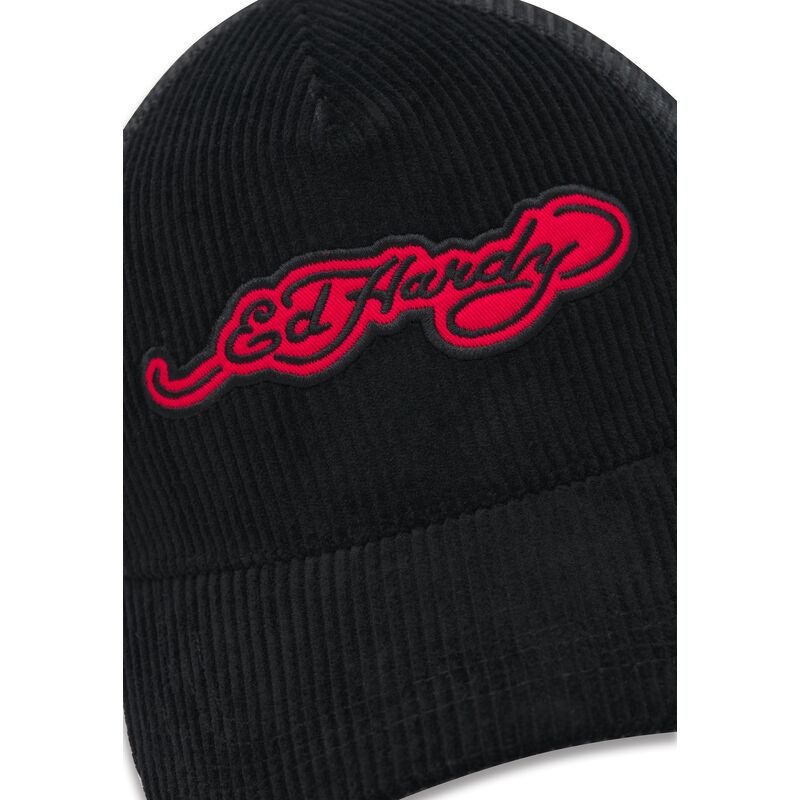 kepure-islenkta-juoda-snapback-embroidery-applique-cord-ed-hardy