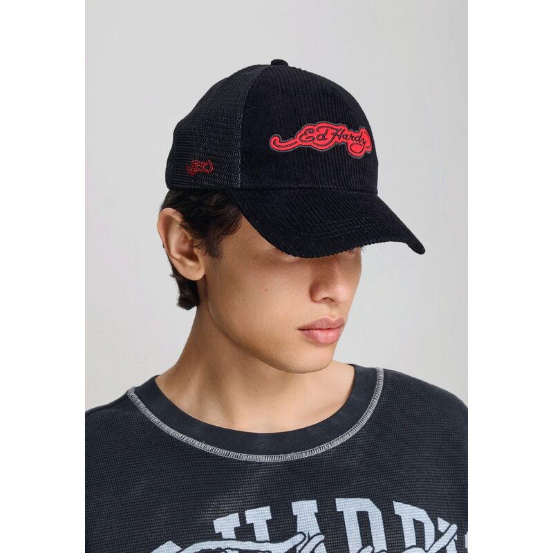 kepure-islenkta-juoda-snapback-embroidery-applique-cord-ed-hardy