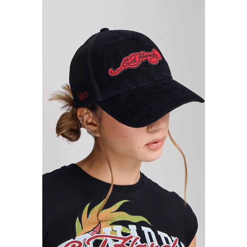 kepure-islenkta-juoda-snapback-embroidery-applique-cord-ed-hardy