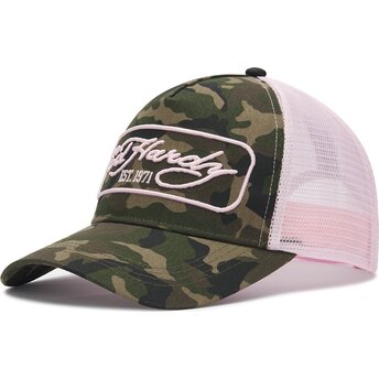 Kepurė išlenkta kamufliažas snapback rosa 1971 Ed Hardy
