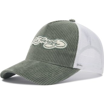 Kepurė išlenkta žalia snapback Embroidery Applique Cord Ed Hardy