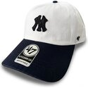 kepure-islenkta-smelio-reguliuojamas-clean-up-contemporary-two-tone-new-york-yankees-mlb-47-brand