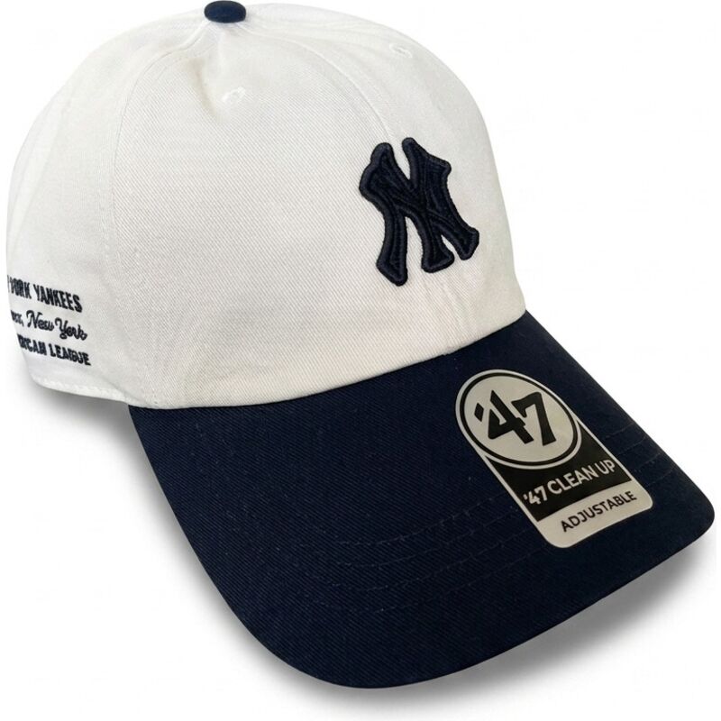 kepure-islenkta-smelio-reguliuojamas-clean-up-contemporary-two-tone-new-york-yankees-mlb-47-brand
