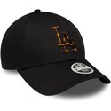kepure-islenkta-juoda-reguliuojamas-9forty-tort-infill-los-angeles-dodgers-mlb-new-era